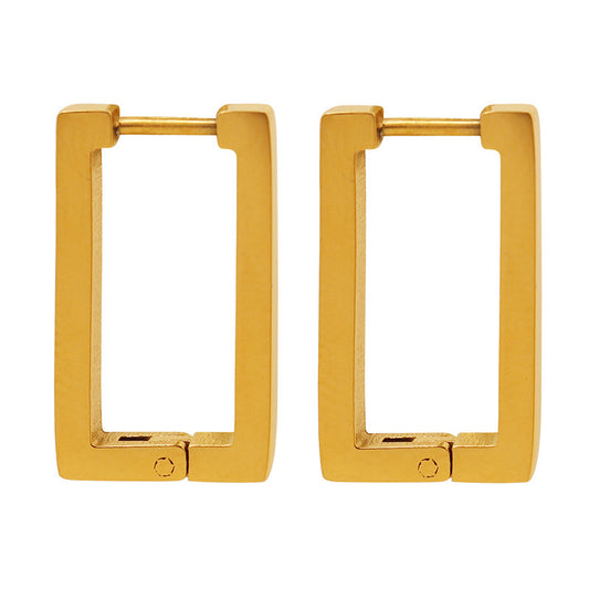 Earrings Hoops Rectangular 2 cm.