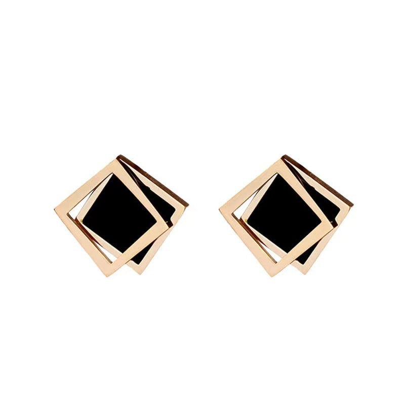 Stud Earrings Square