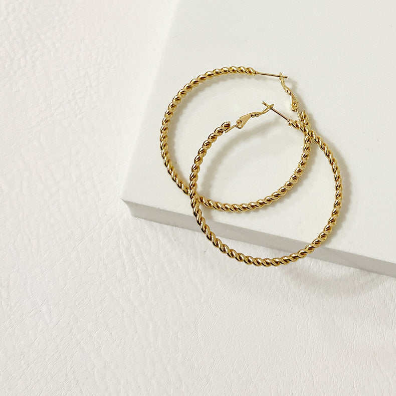 Earrings Hoops Spiral 5 cm.