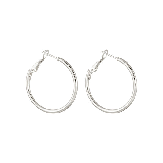 Earrings Hoops 3 cm. Silver