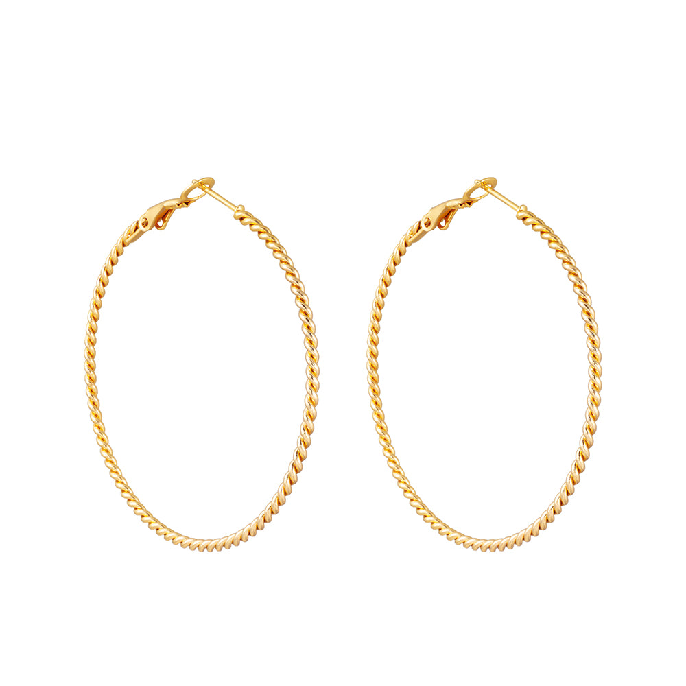 Earrings Hoops Spiral 5 cm.