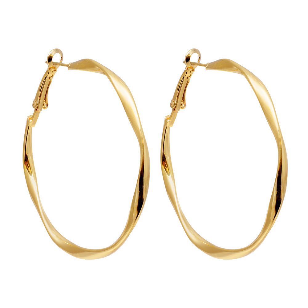 Earrings Twisted Hoops 5 cm.