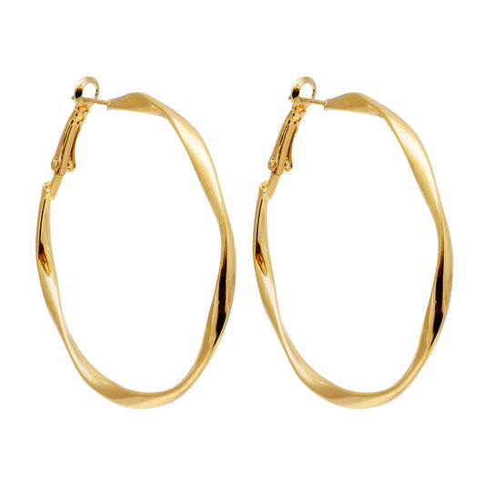 Earrings Twisted Hoops 5 cm.