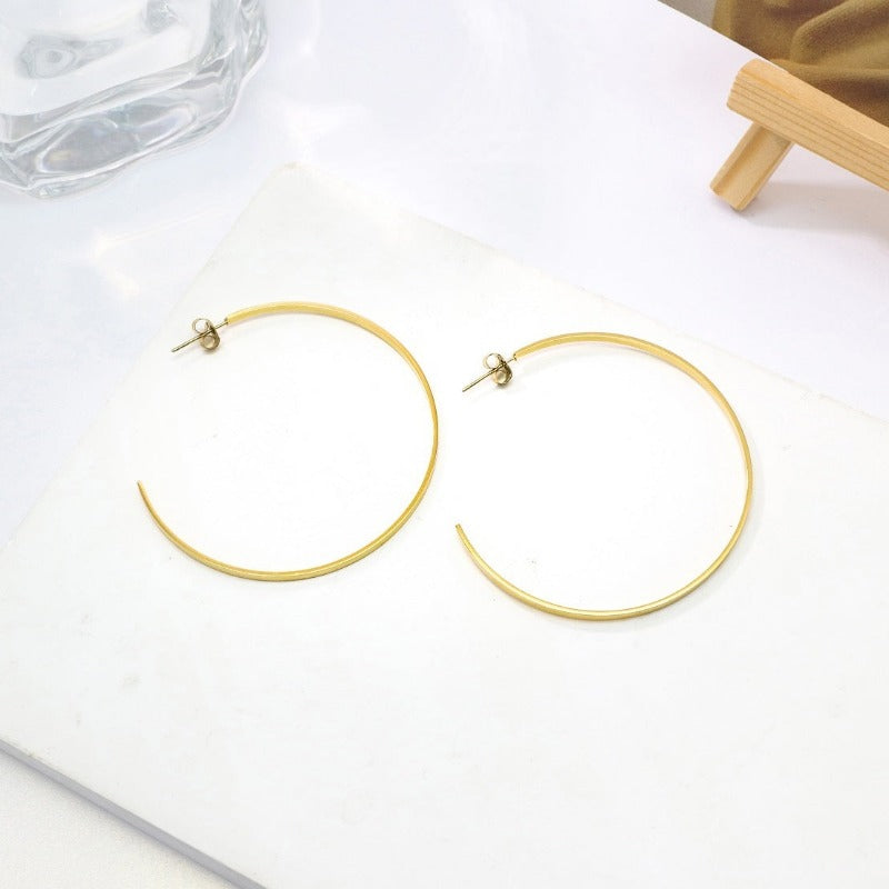 Earrings Hoops Plaque 5.5 cm.