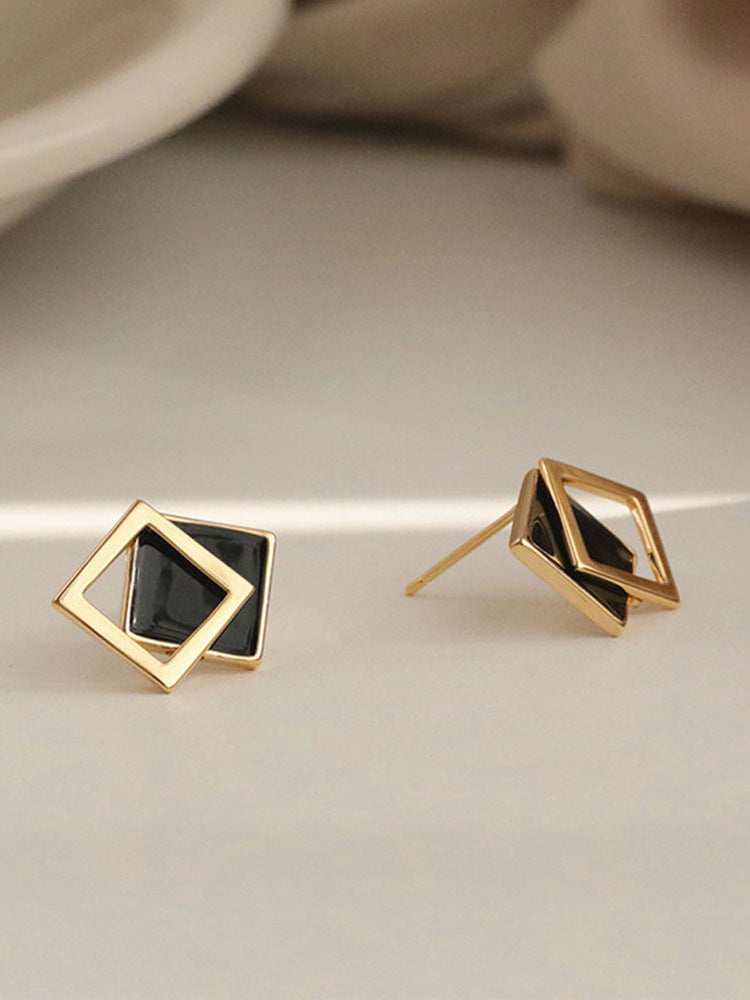 Stud Earrings Square