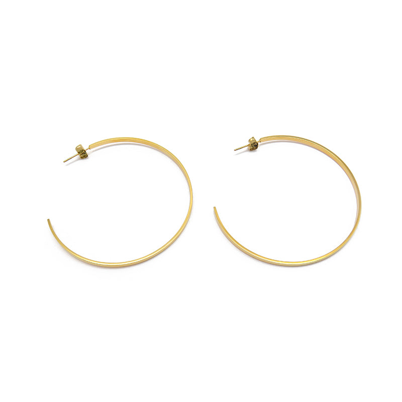 Earrings Hoops Plaque 5.5 cm.