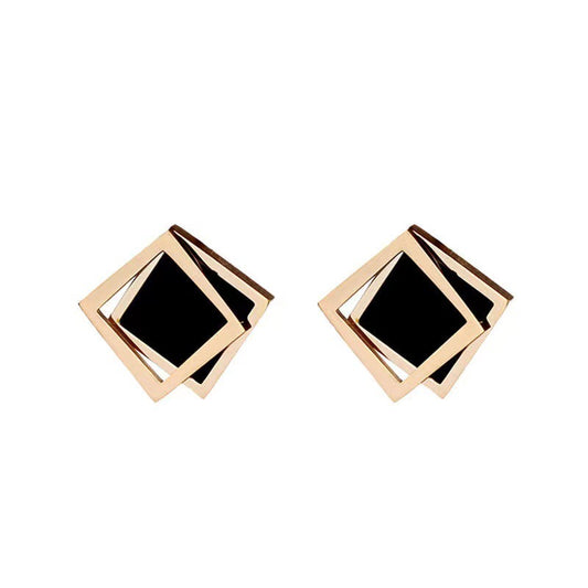 Stud Earrings Square